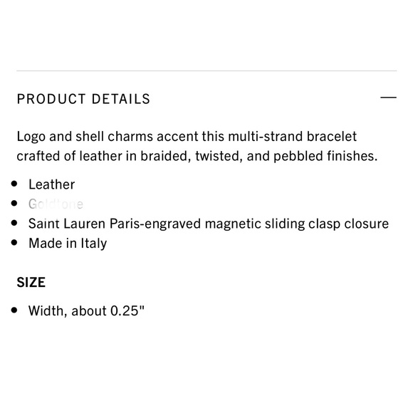 SAINT LAURENT-YVES SAINT LAURENT SILVER-TONE & LEATHER MULTI STRAPPED BRACELET - Picture 12 of 12